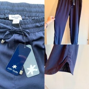 Splendid Light Weight Cropped Navy Pants, size L